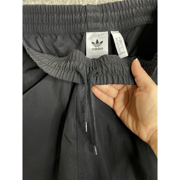 ADIDAS Black Nylon Rare Joggers La Marque Aux 3 Bandes Track Pants Small - Picture 7 of 10